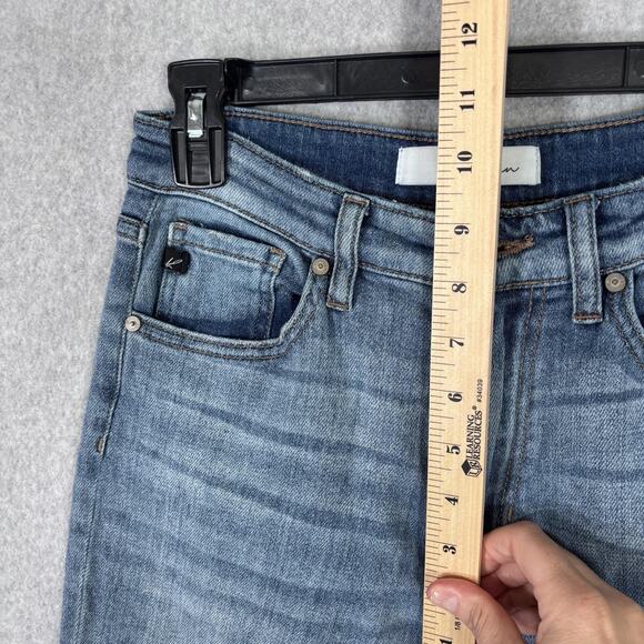 KanCan Jeans 3/25 Tina Mid Rise Slim Straight Holes Ripped Distressed KC78001M - Picture 5 of 11